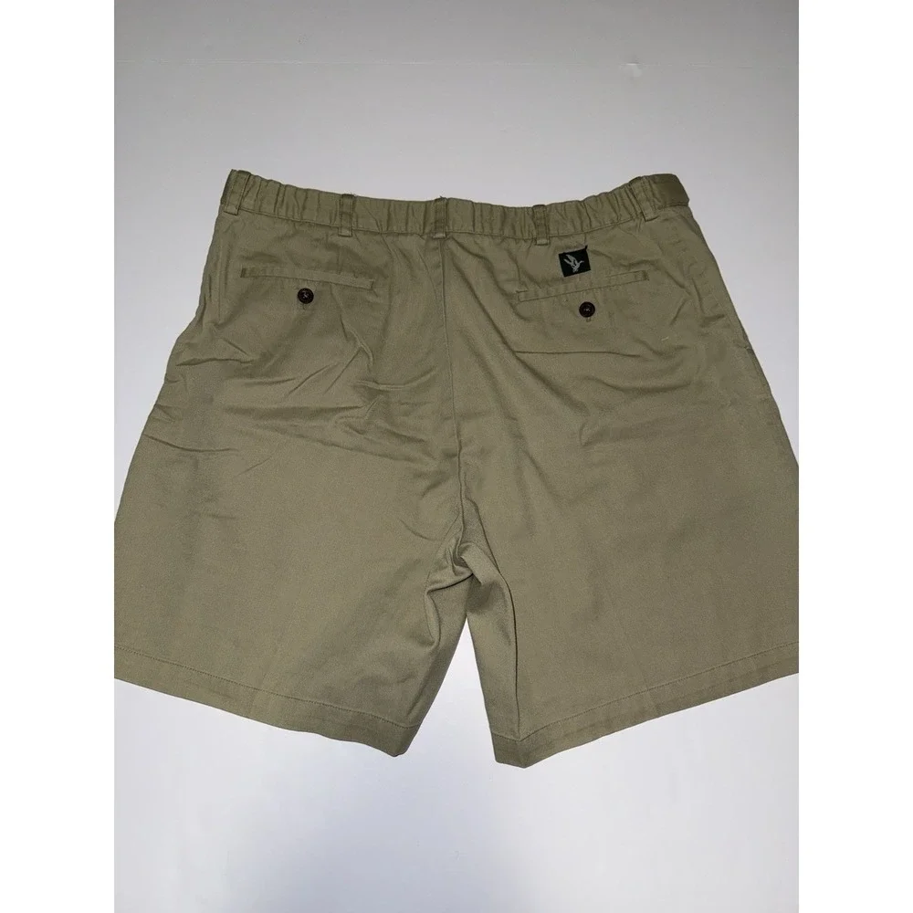 Bert Pulitzer Men 38 Chino Shorts Tan Casual Preppy Classic Fit Neutral Khaki